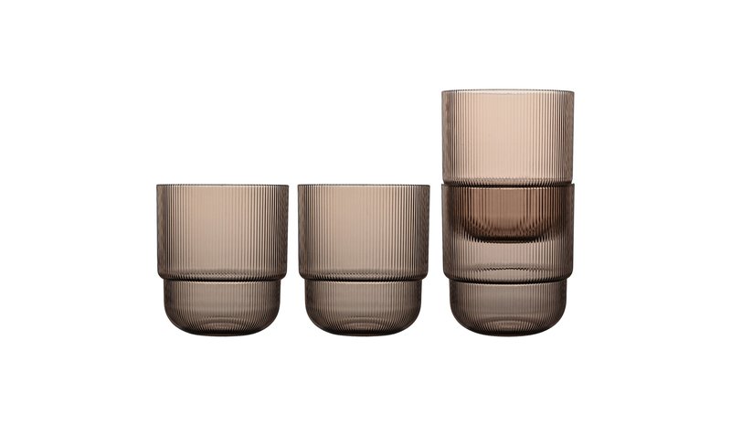 Sagaform Billi vesilasi 40 cl 4-pack Ruskea