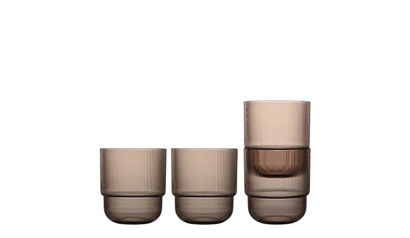 Sagaform Billi vesilasi 40 cl 4-pack Ruskea