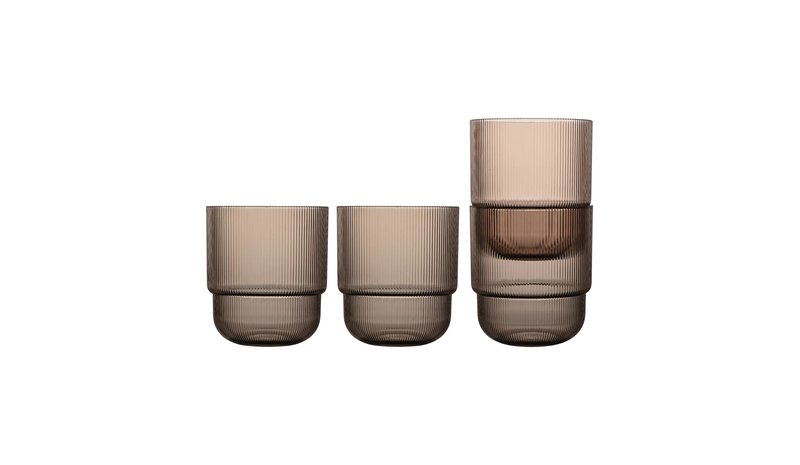 Sagaform Billi vesilasi 40 cl 4-pack Ruskea
