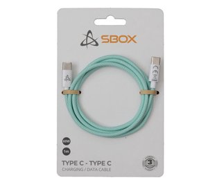 Sbox Type C - Type C 1m vihreä USB-C-kaapeli
