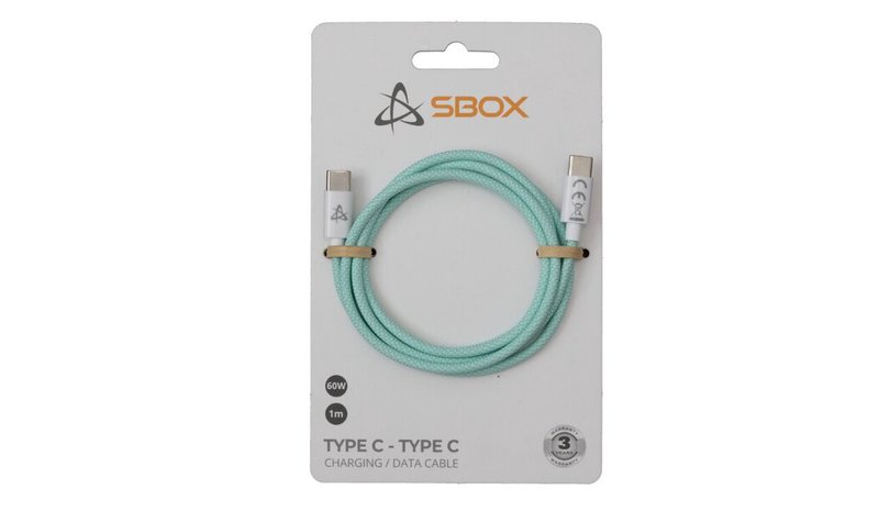 Sbox Type C - Type C 1m vihreä USB-C-kaapeli
