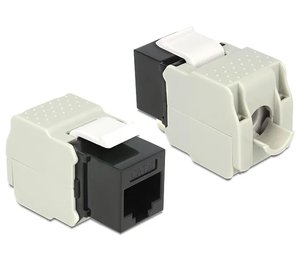 Delock Keystone Module RJ45 jack > LSA Cat.6 UTP black