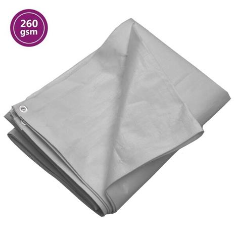 vidaXL Pressu 260 g/mÂ² 4x6 m harmaa HDPE