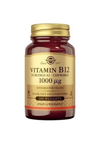 Solgar B12-vitamiini 1000 µg 100 tabl, ravintolisä