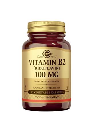 Solgar B2-vitamiini 100 mg 100 kaps, ravintolisä