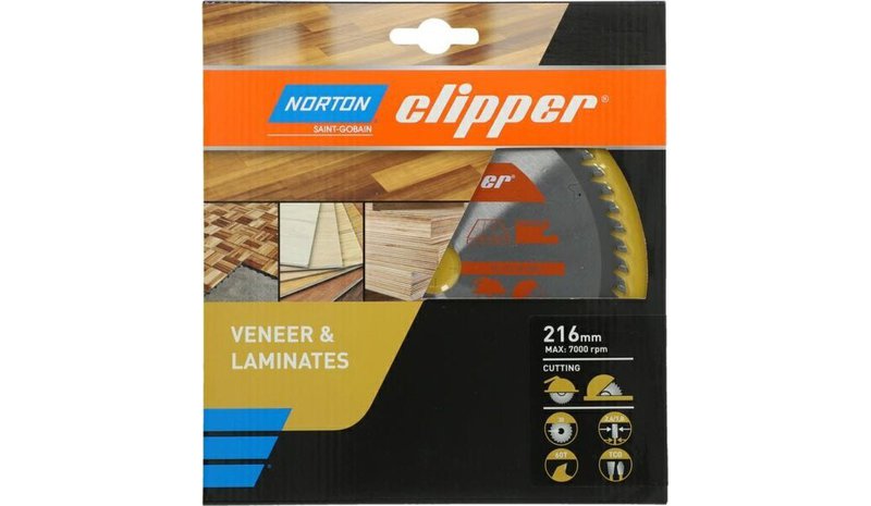 Norton Clipper -sahanterä 216 mm, 30 mm, 2,6 mm, 60 hammasta