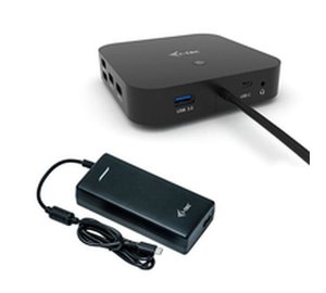 i-tec - USB-C 2x4K -telakointiasema, 100 W PD-virtalähde
