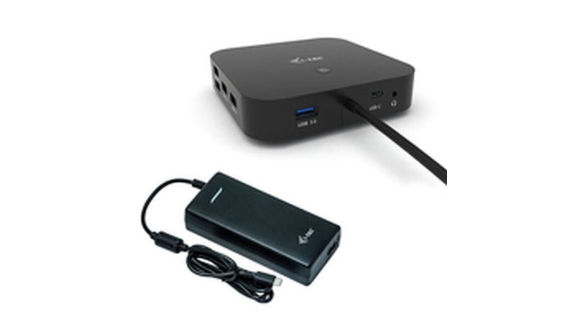 i-tec - USB-C 2x4K -telakointiasema, 100 W PD-virtalähde