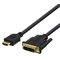 Deltaco, 1080p, DVI-D Single Link, 2 m – kuva 1