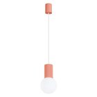 Sollux Lighting -riippuvalaisin Halo 1, persikanvärinen