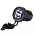 BrightSolar 12/24V USB latausportti 2x3.1A pyöreä