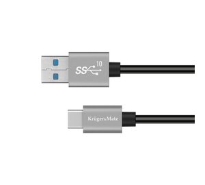 usb ja c-tyypin 10 gbps kaapeli 1 m kruger&matz basic