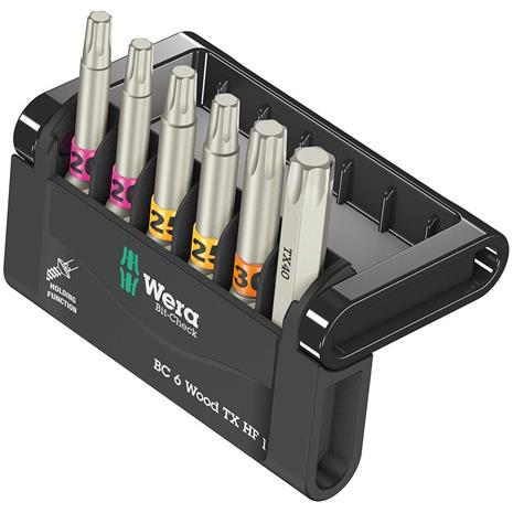 WERA Bit-Check 6 Wood TX HF 1, 6-osainen kärkisarja