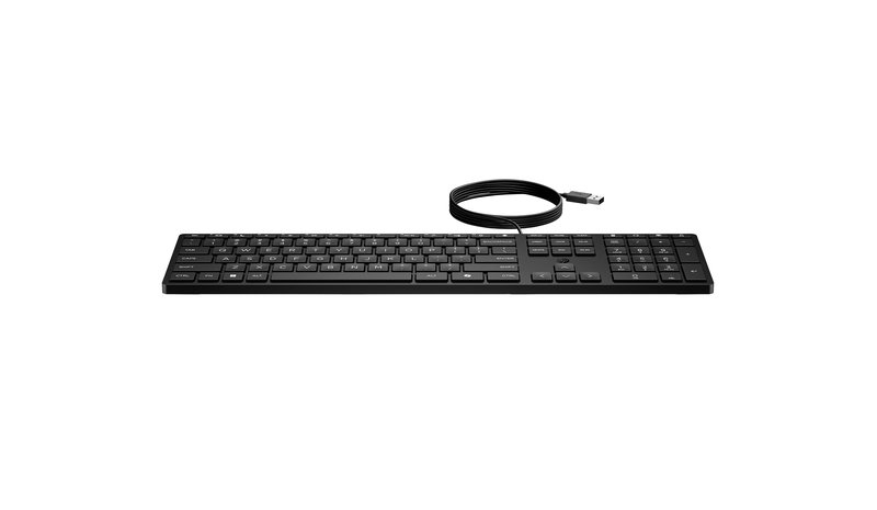 HP Wired Desktop 320K -näppäimistö, musta – kuva 1/2