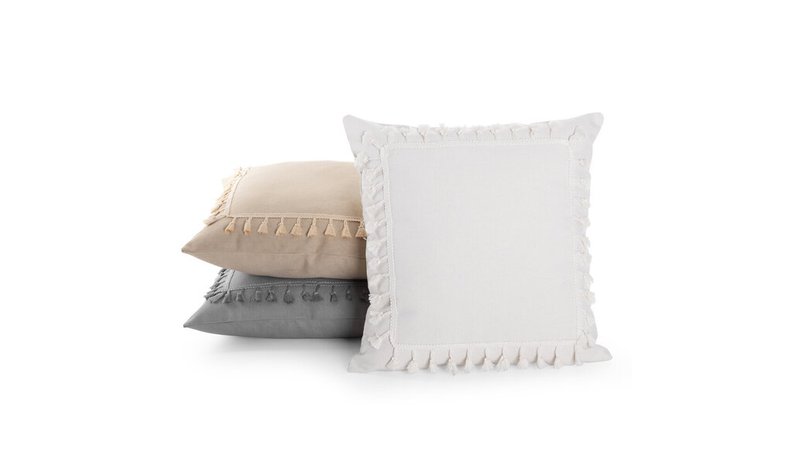 Boho-tyylinen päällinen 45x45cm, beige