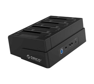 Orico Clone kiintolevytelakka 2,5 / 3,5 tuuman 4 paikkainen USB3.0 1 3 (musta)