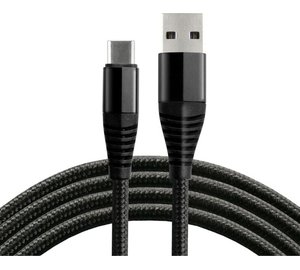 Kabel Usb-c Everactive 1m, 5a pikalataus, musta