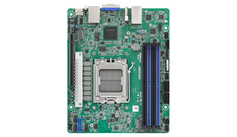 ASRock Rack AM5D4ID2 X600 AM5 Deep Mini-ITX-emolevy – kuva 1/1