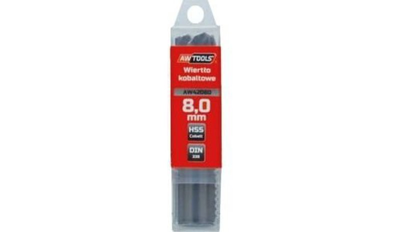 Awtools Hss-co 5% poranterät metallille, 8mm, 1kpl.