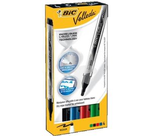 Bic Velleda nestemäinen tussisarja, 4 väriä