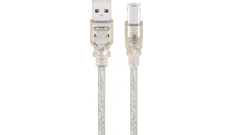 Usb 2.0 Hi-speed 3m kaapeli, läpinäkyvä