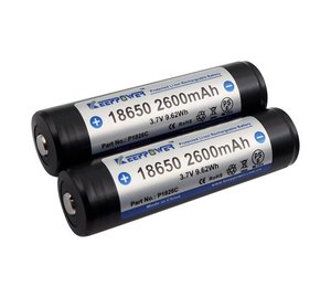 KeepPower akku 18650 2600mAh 3.7V 2kpl.