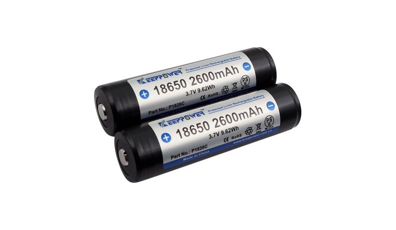 KeepPower akku 18650 2600mAh 3.7V 2kpl.
