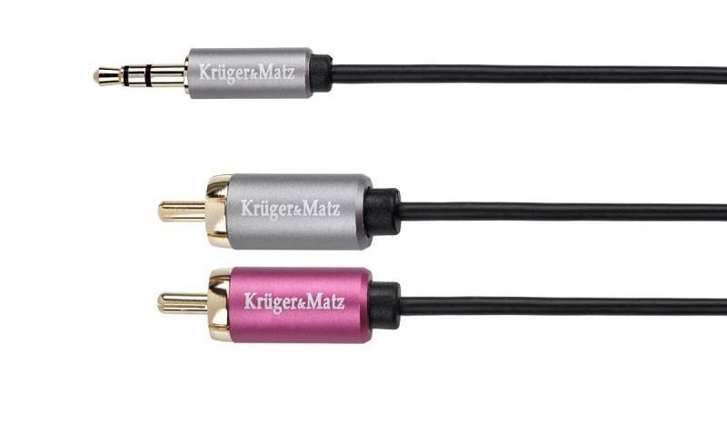 kaapeli jack 3,5 - 2rca stereo 1,0 m kruger&matz