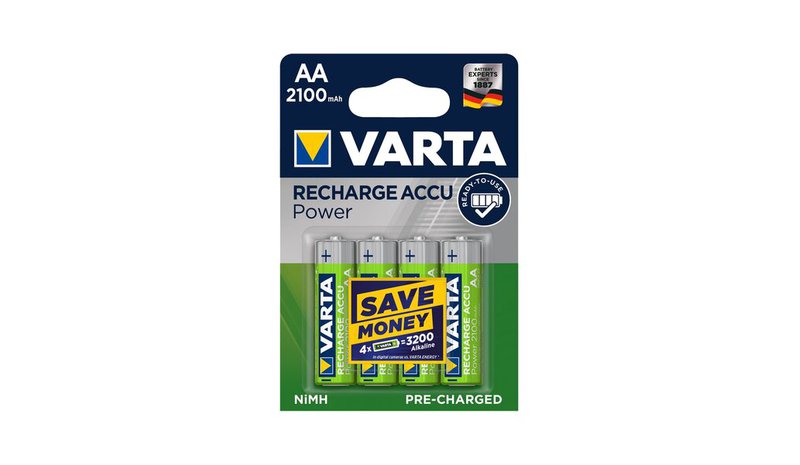 Ladattava VARTA AA 2100MAH 4 kpl / shekki.