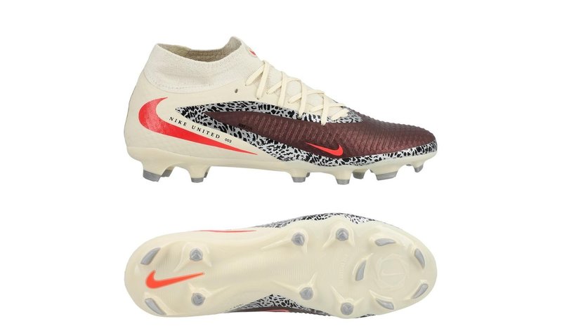 Nike Phantom 6 Academy High Cut MG United - Punainen/Universal Red/Harmaa