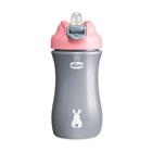 Chicco 144808 juomapullo pehmeällä nokalla, vaaleanpunainen, 350 ml