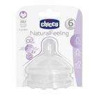 chicco natural feeling silikoniset tuttipullon tutit, 6 kk+, keskivirtaus 2 kpl i