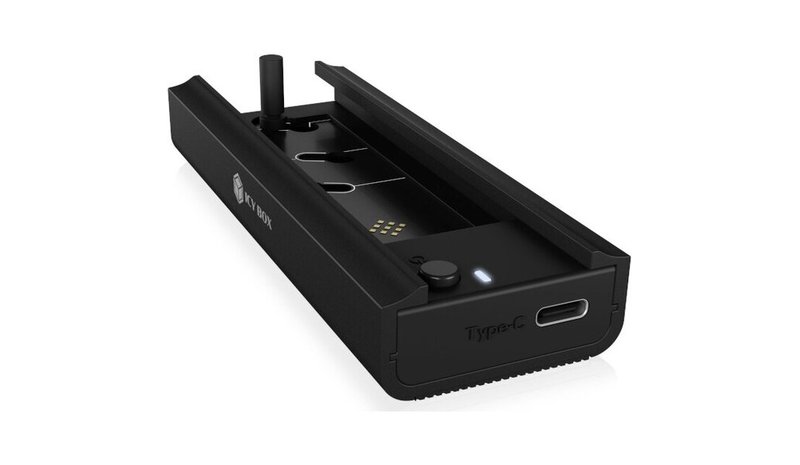 Ulkoinen kovalevy Icy Box Ib-180mc-c31 musta Usb-c M.2 Nvme/sata kotelo
