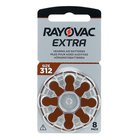 Kuulokojeiden paristot Rayovac Extra PR41 312, 8 kpl