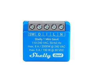Shelly 1 Mini Gen4 älyrele, sininen