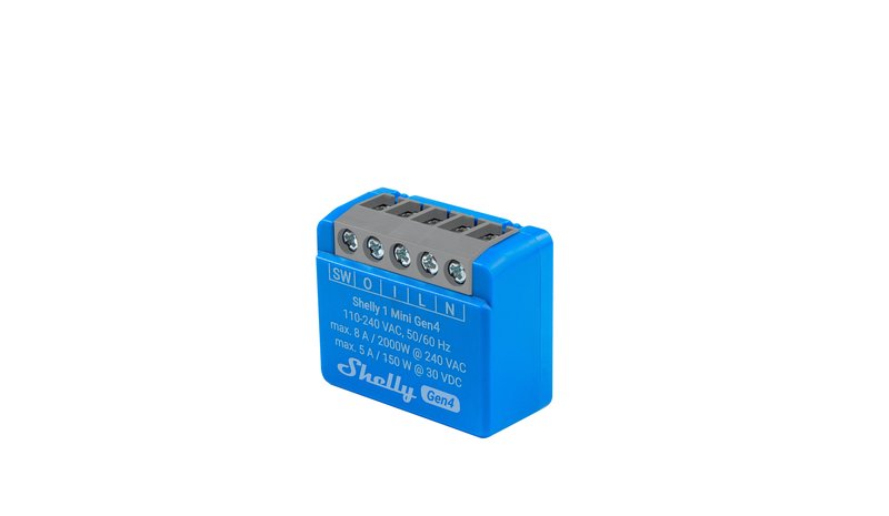 Shelly 1 Mini Gen4 älyrele, sininen
