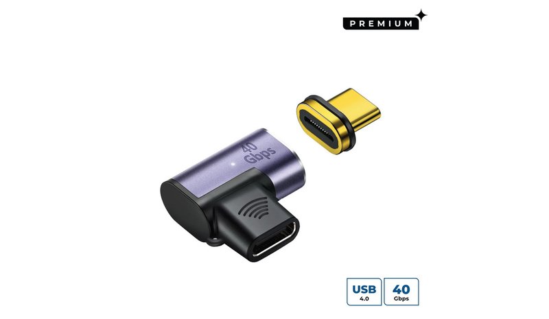 Magnetic USB4 Gem 3x2 Adapter 90°
