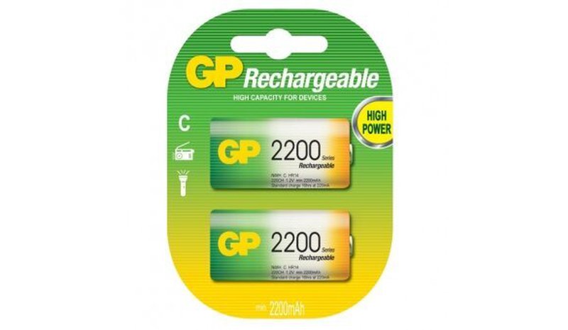 GP NiMH 2200 mAh (C) 2 kpl