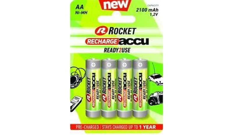Akut Rocket RTU 2100mAh AA, 4 kpl – kuva 1/1