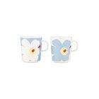 Marimekko Oiva Juhla Muki 25 Cl 2 Kpl:n Pakkaus Sininen / Valkoinen - Kahvikupit Kivitavara It Blue - 075463-168