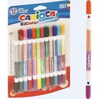 Bi-Color 12 = 24 Carioca Kaksipuoleiset huopakynät , 12 kappaleen setti