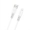 Dudao L25SL 30W USB-A - Lightning Cable with Soft Silicone Braid 1m - White – kuva 1