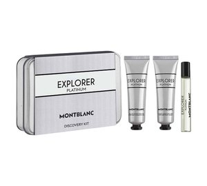 Montblanc Explorer Platinum miesten tuoksu- ja hoitosetti 7,5 ml + 2 x 30 ml