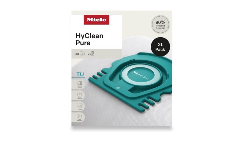 Miele TU XL HyClean Pure -pölypussi, 8 kpl