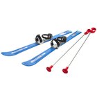 Lasten sukset 90 cm ja suksisauvat, sininen