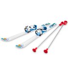 Lasten sukset 70 cm ja suksisauvat, valkoinen/sininen