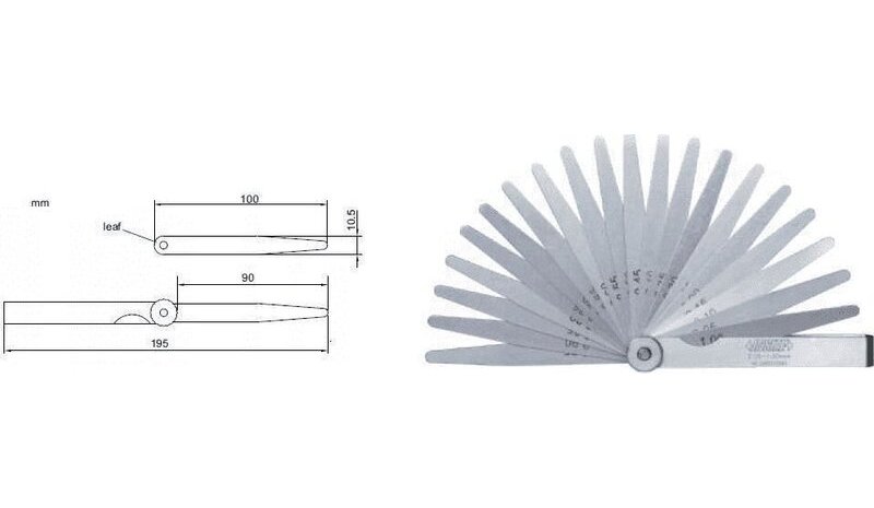 Mittarisarja Koko 4602-17, 17 kpl, 0,02-1,0 mm