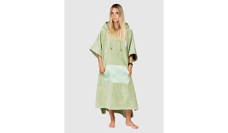 After High End Surf Poncho tender green