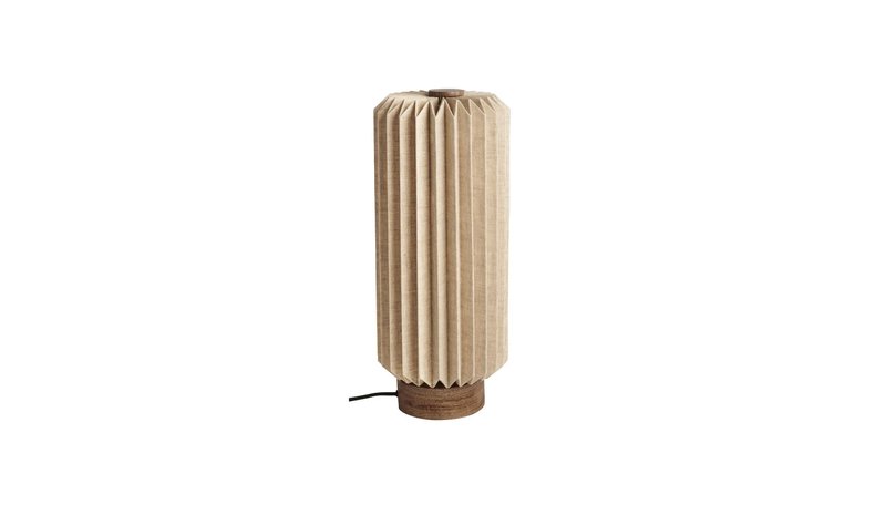 Watt & Veke - Alba pöytävalaisin, pellava, luonnonväri, korkeus 37 cm
