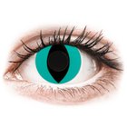 Gelflex CRAZY LENS - Cat Eye Aqua - piilolinssit ilman näönkorjausta (2 kpl)
